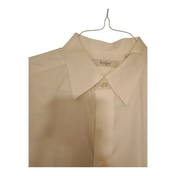 Turnbury 100% Cotton Button Up Shirt Long Sleeve White Sail Boat Size Large EUC - Picture 4 of 13
